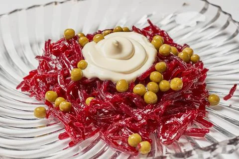 Beet kimchi salad Stock Photos