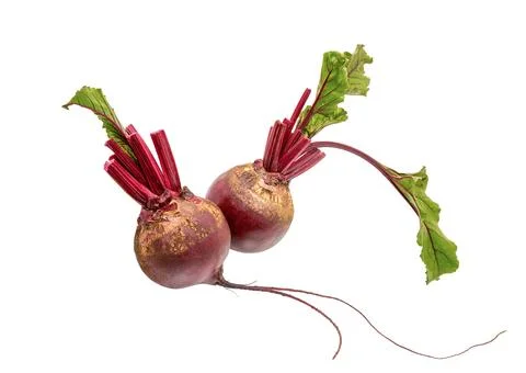 Beet with leaves isolated Stock Photos
