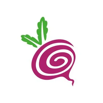 Beet or Bits - Vegetable Icon Vector Logo Template Illustration Design Stock Illustration