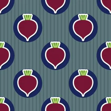 Beet pattern. seamless texture with beetroot Stockillustratie