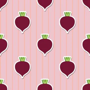Beet pattern. seamless texture with beetroot 库存插图