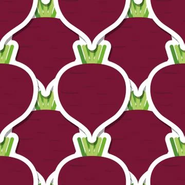 Beet pattern. seamless texture with beetroot Stock Illustration