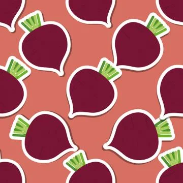 Beet pattern. seamless texture with beetroot Stockillustratie
