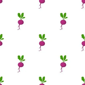 Beet pattern seamless vector Stock Illustration