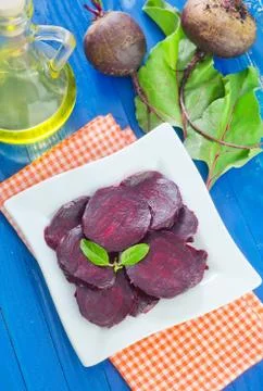 Beet on plate Stock Photos