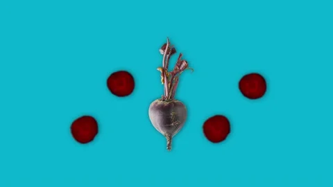 Beet root Close-up Chroma Stock Footage 232777189