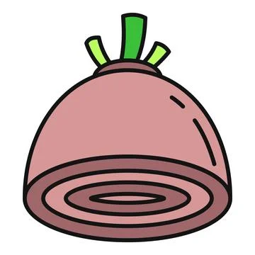 Beet root vegetable isometric flat icon illustration Stock Illustration
