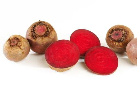 Beet roots on white Stock Photos
