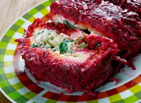 Beet roulade Stock Photos