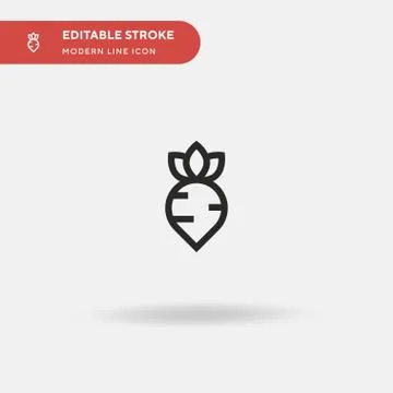 Beet Simple vector icon. Illustration symbol design template for web mobile U Stock Illustration