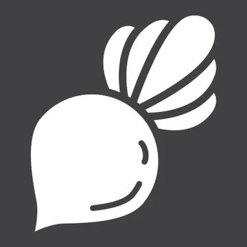 Beet solid icon, vegetable and diet イラスト素材