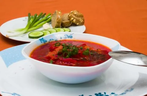 Beet soup Stock Photos