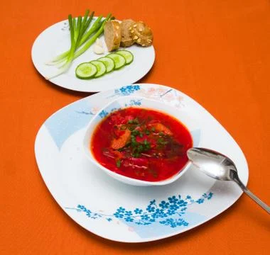 Beet soup Stock Photos