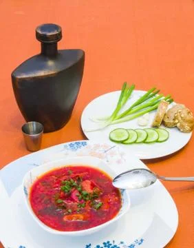 Beet soup Stock Photos