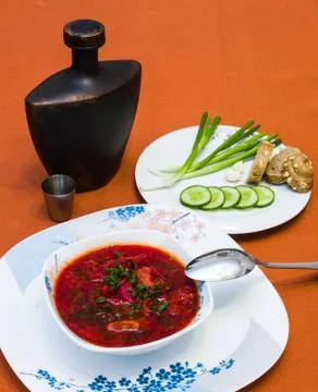 Beet soup Stock Photos
