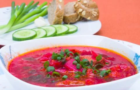 Beet soup Stock Photos