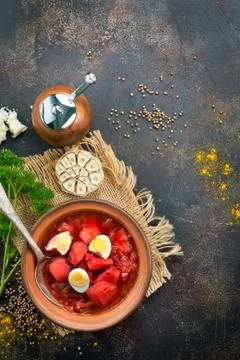 Beet soup Stock Photos