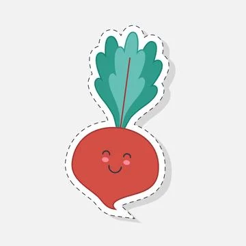 Beet sticker Stock Illustration