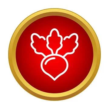Beet vegetable icon representing healthy organic food Stock Illustration