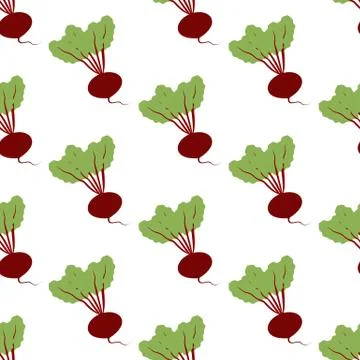Beet Vegetable pattern Stock Illustration