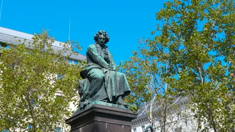 Beethoven monument in vienna Stock Footage 318469797