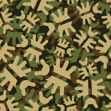 Beetle Army pattern seamless. Bug Military background. Protective fabric te.. Illustrazione stock