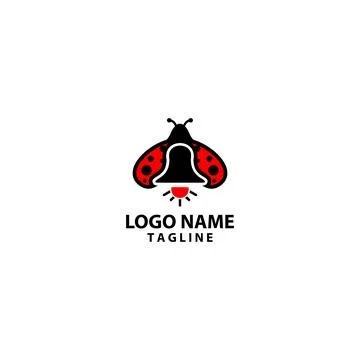 Beetle bell logo design vector Illustrazione stock
