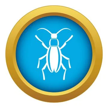 Beetle bug icon blue vector isolated Ilustración de archivo