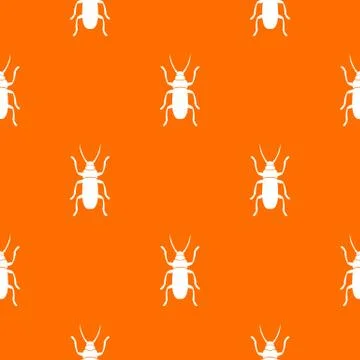 Beetle bug pattern seamless Illustrazione stock