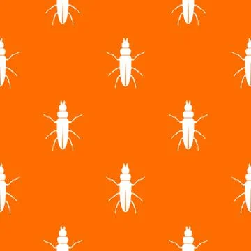 Beetle insect pattern seamless 스톡 일러스트