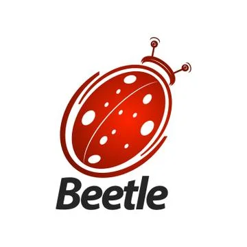 Beetle logo concept design. Symbol graphic template element Illustrazione stock