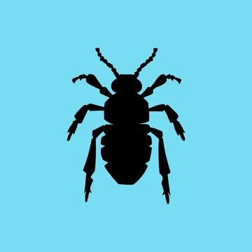 Beetle logo symbol stencil design tattoo Stock Illustration