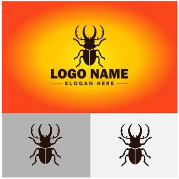 Beetle logo vector art icon graphics for company brand business logo templat Stock Illustration