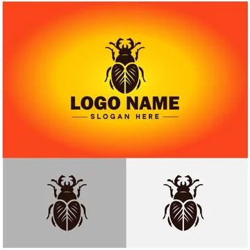 Beetle logo vector art icon graphics for company brand business logo templat Illustrazione stock