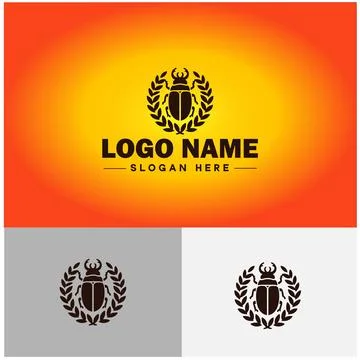 Beetle logo vector art icon graphics for company brand business logo templat Stock Illustration