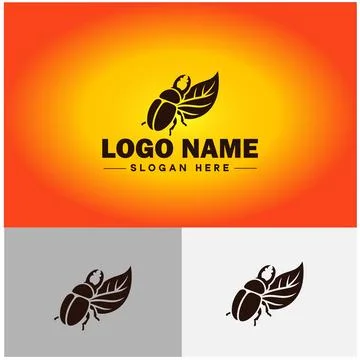 Beetle logo vector art icon graphics for company brand business logo templat Illustrazione stock