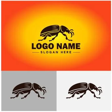 Beetle logo vector art icon graphics for company brand business logo templat Illustrazione stock