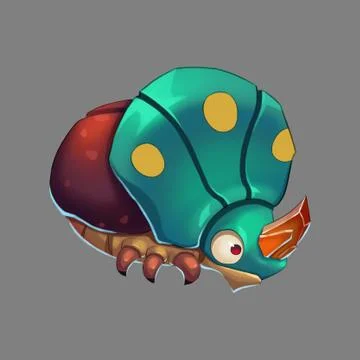Beetle Monster - Creature Design Illustrazione stock