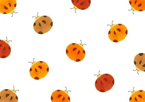 Beetle pattern with an autumn theme Stock Illustration