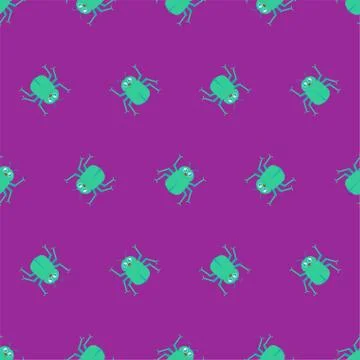 Beetle pattern seamless. bug Insect background. vector illustration. Stock Illustration