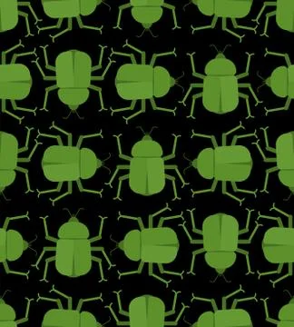 Beetle pattern seamless. bug Insect background. vector illustration. 스톡 일러스트