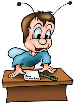 Beetle In School Stock Illustration