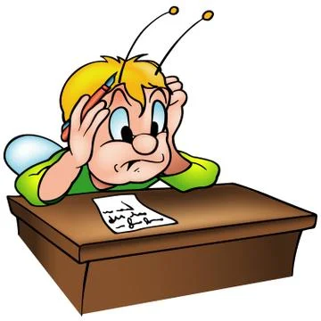 Beetle In School Stock Illustration