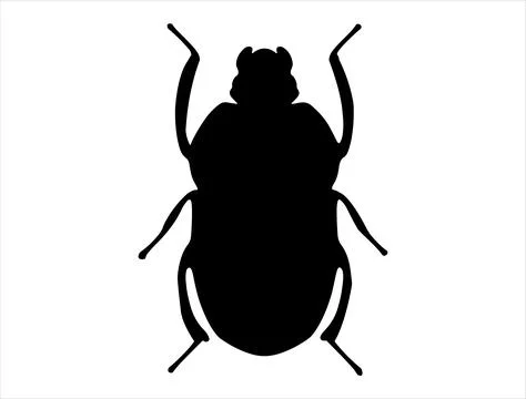 Beetle silhouette vector art Stock Illustration