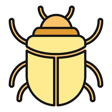 Beetle symbol showing a bug or pest illustration Stock Illustration