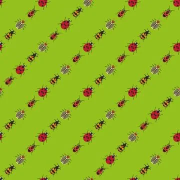 Beetles background_6 Stock Illustration