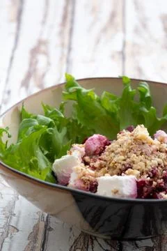 Beetroot and cheese salad Stock Photos