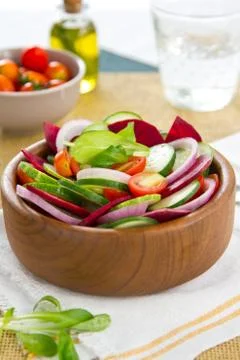 Beetroot and cucumber salad Foto stock