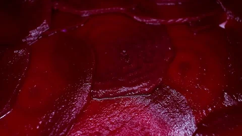 Beetroot beet slices on rotating plate food video footage Stock Footage 102589112