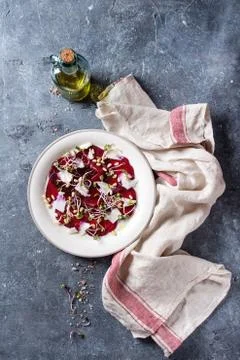 Beetroot carpaccio salad Stock Photos
